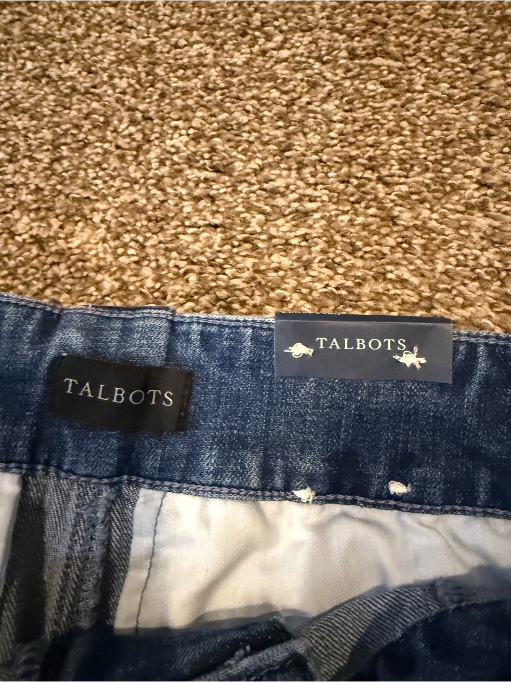 Talbots Medium Blue High-Rise Button-Front Ankle Jeans - Picture 5 of 7